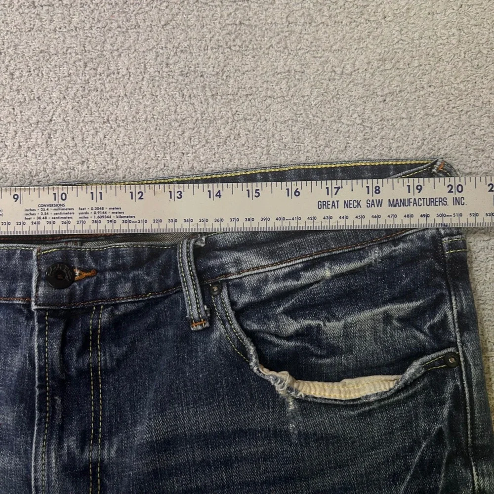 PRPS Jeans Cayenne Super Skinny 40 Dark Indigo Distressed Stretch Streetwear